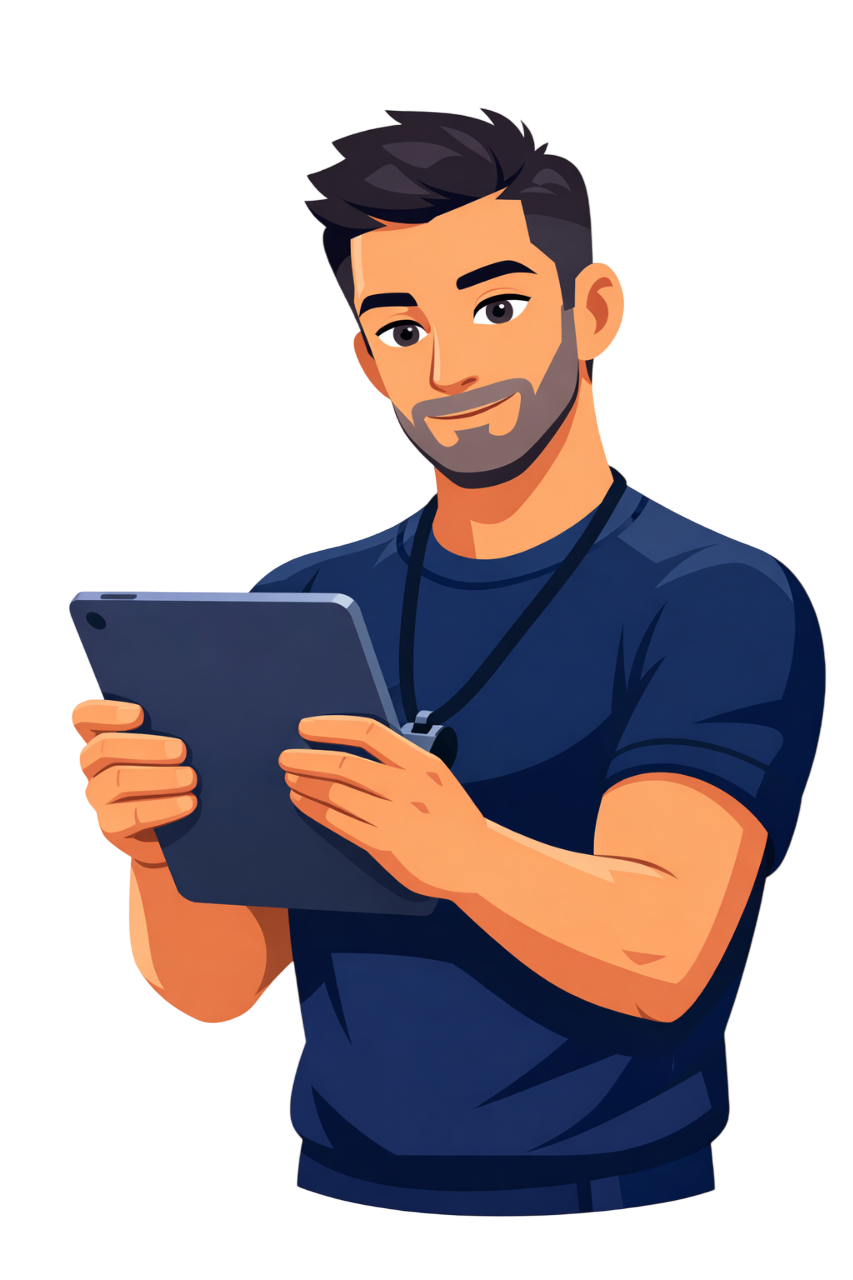 Coach Zeke with Tablet